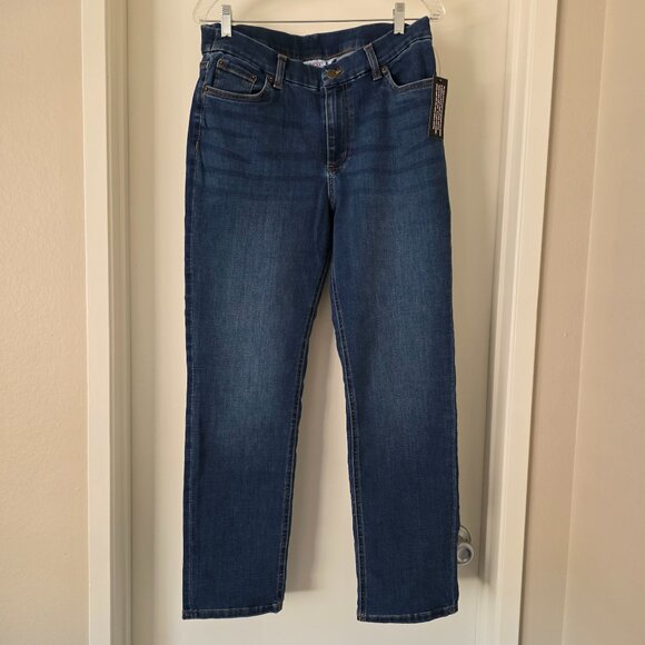 NEW D&Co Denim & Company Women's Denim  Blue Jeans 5 Pockets Stretch Size 14 - Picture 1 of 7